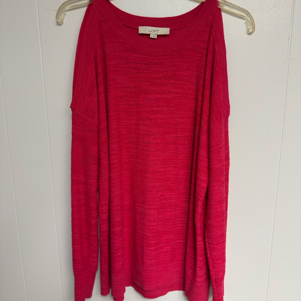 LOFT Cold Shoulder Lightweight long sleeve top